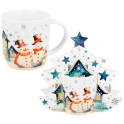 BN SNOWMAN KUBEK 400ml + OPAKOWANIE CHOINKA