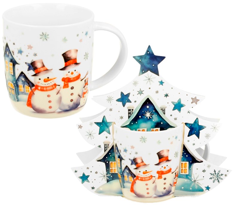 BN SNOWMAN KUBEK 400ml + OPAKOWANIE CHOINKA