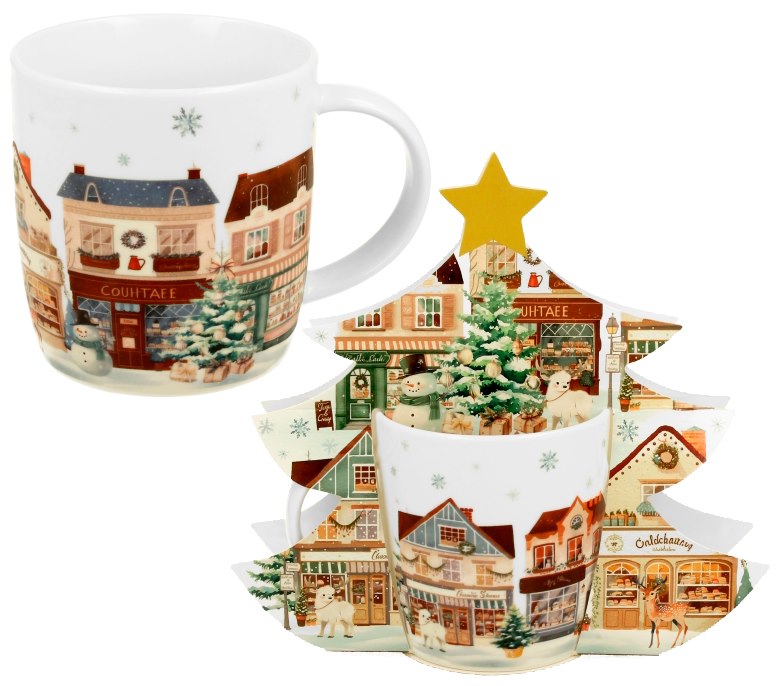 BN CHRISTMAS CITY KUBEK 400ml + OPAKOWANIE CHOINKA