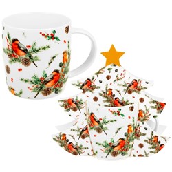 BN CHRISTMAS BIRDS KUBEK 400ml + OPAK CHOINKA