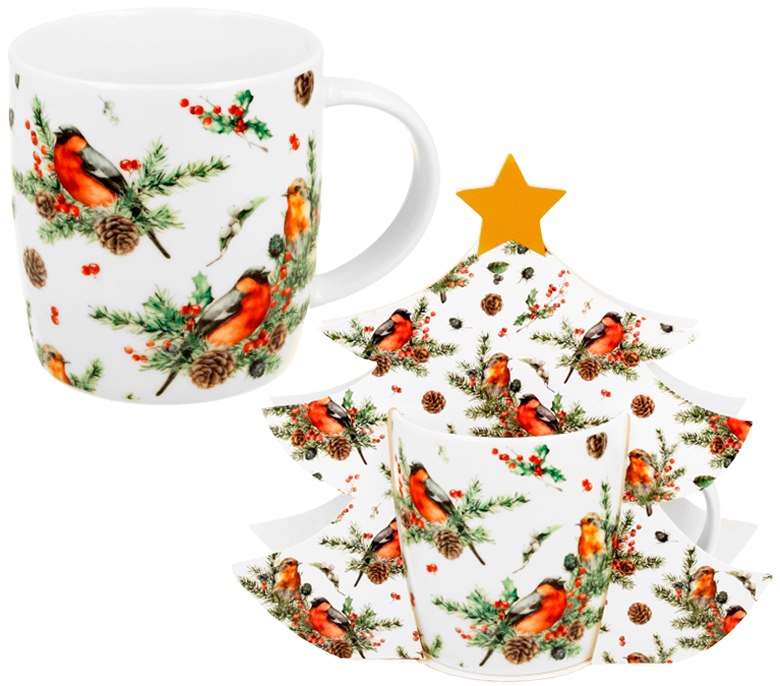 BN CHRISTMAS BIRDS KUBEK 400ml + OPAK CHOINKA