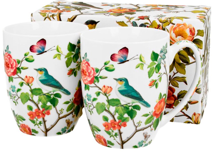 PTAKI NA GAŁĘZI KUBEK KOMPLET 2EL W PUDEŁKU 360ml