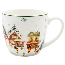 BN CHRISTMAS VILLAGE KUBEK 460ml + OPAK Z RĄCZKĄ