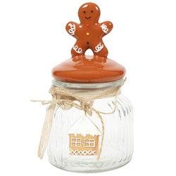 XMAS DECO BROWN POJEMNIK SZKLANY 15cm 23050200 BN