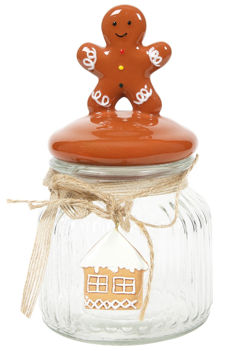 XMAS DECO BROWN POJEMNIK SZKLANY 15cm 23050200 BN