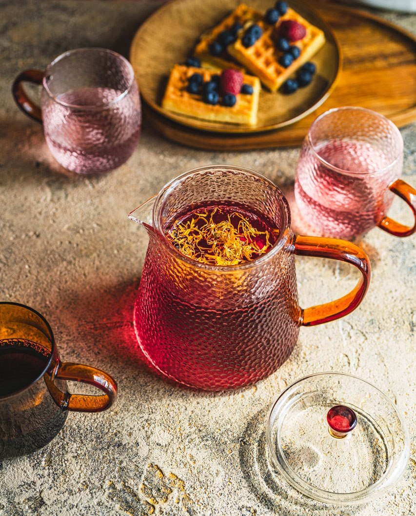 JUSTINE AMBER DZBANEK ZAPARZACZ SZKLANY 1,0L