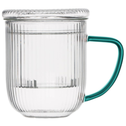 JUSTINE GREEN KUBEK ZAPARZACZ SZKLANY 0,4L