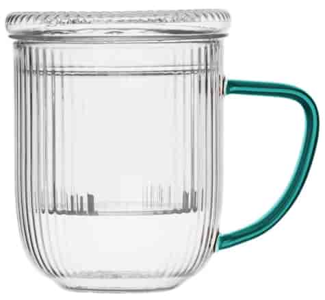 JUSTINE GREEN KUBEK ZAPARZACZ SZKLANY 0,4L