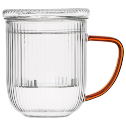 JUSTINE AMBER KUBEK ZAPARZACZ SZKLANY 0,4L