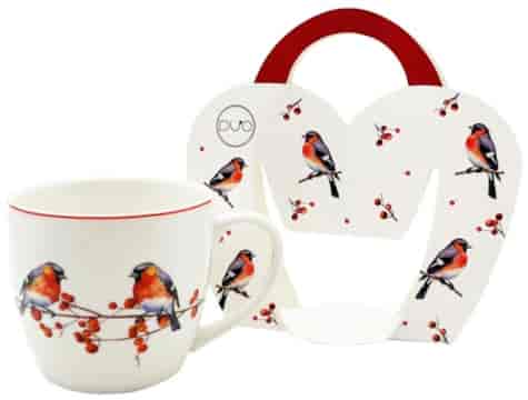 BN CHRISTMAS BIRDS KUBEK 460ml + OPAK Z RĄCZKĄ