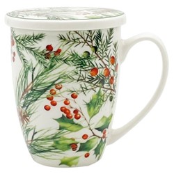 BN CHRISTMAS LEAVES KUBEK ZAPARZACZ 360ml
