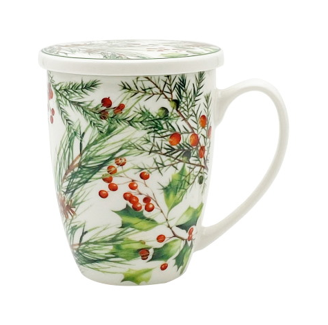 BN CHRISTMAS LEAVES KUBEK ZAPARZACZ 360ml
