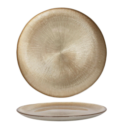 GOLD GLASS TALERZ PATERA 27cm 23108340
