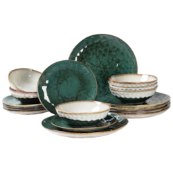 OMBRES GREEN GREY KOMPLET OBIADOWY 18EL