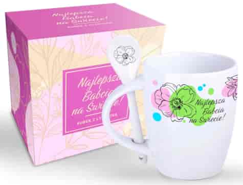 DZIEŃ BABCI KUBEK 300ml + ŁYŻECZKA