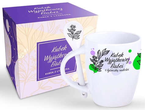 DZIEŃ BABCI KUBEK 300ml + ŁYŻECZKA