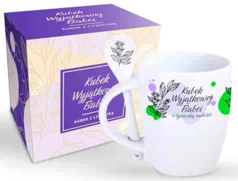 DZIEŃ BABCI KUBEK 300ml + ŁYŻECZKA