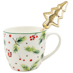 BN CHRISTMAS LEAVES KUBEK ZAPARZACZ CHOINKA 460ml