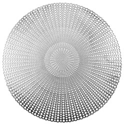 MATA GLAMOUR NA STÓŁ OKRĄGŁA 40cm SILVER