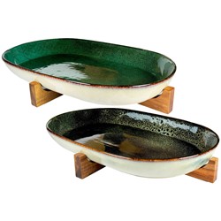 OMBRES  TALERZ PÓŁMISEK DUŻY 44x28x6cm