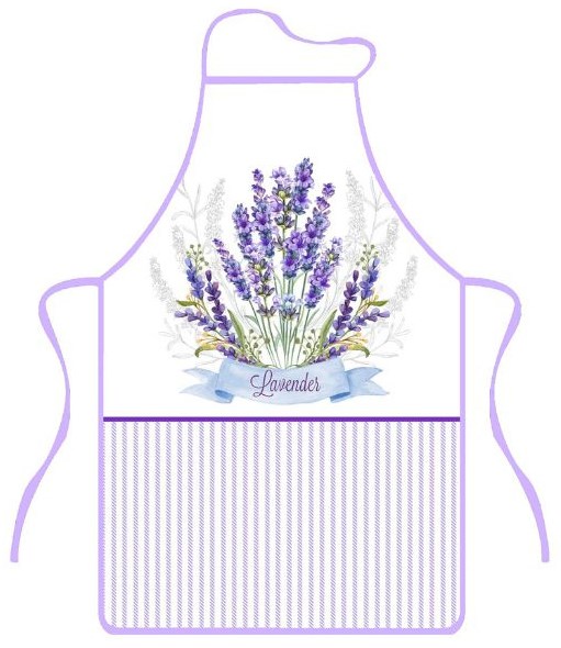 LAVENDER FARTUCH KUCHENNY 50x76cm LAWENDA F21A159