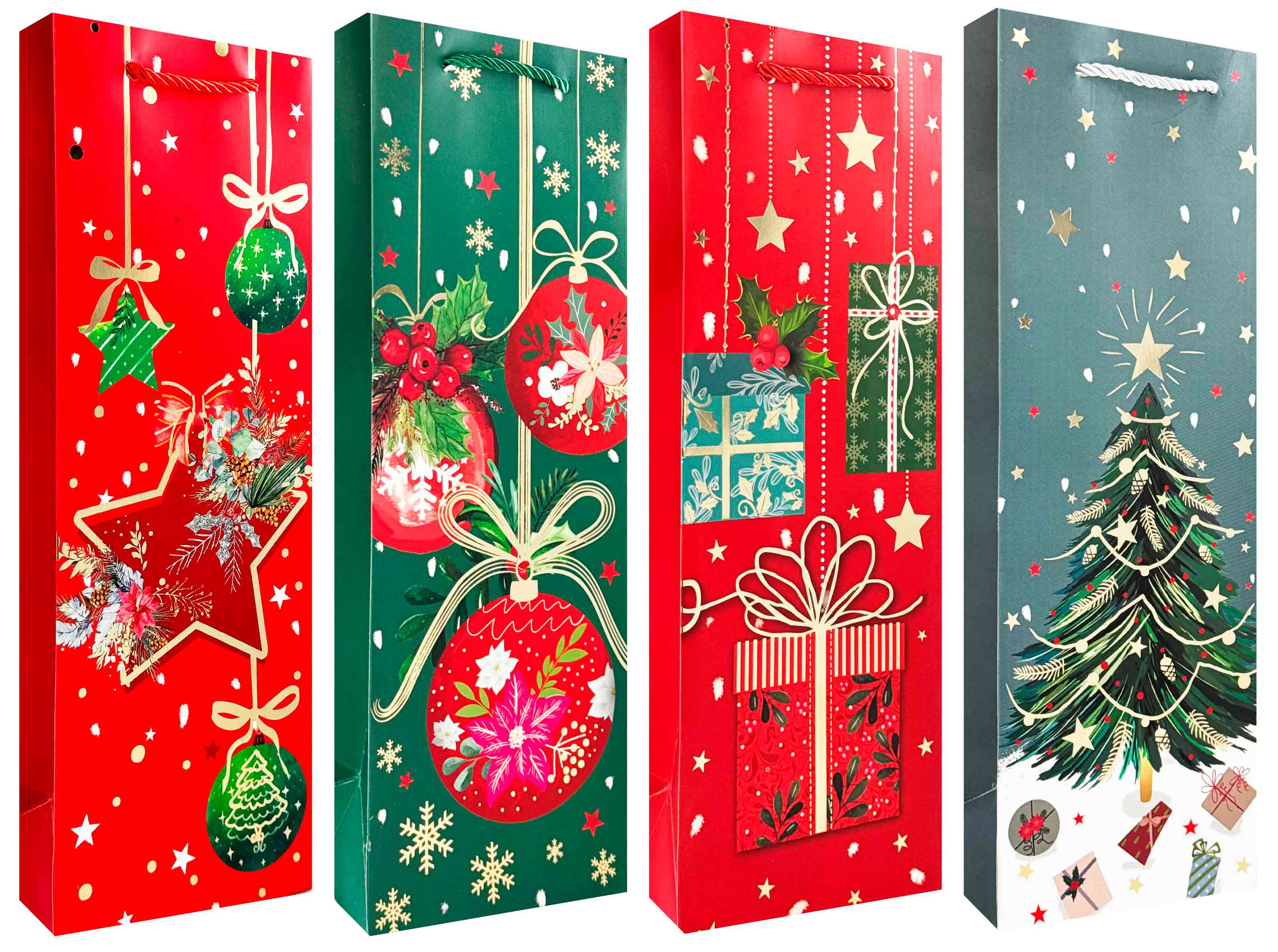 TOREBKA PREZENTOWA 12x9x35cm WINO JUS-3414 BN
