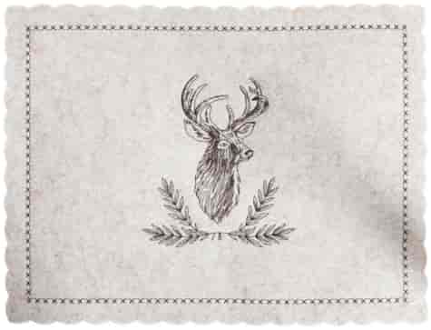 MATA FILCOWA NA STÓŁ PROSTOKĄT 30x40cm DEER BEI