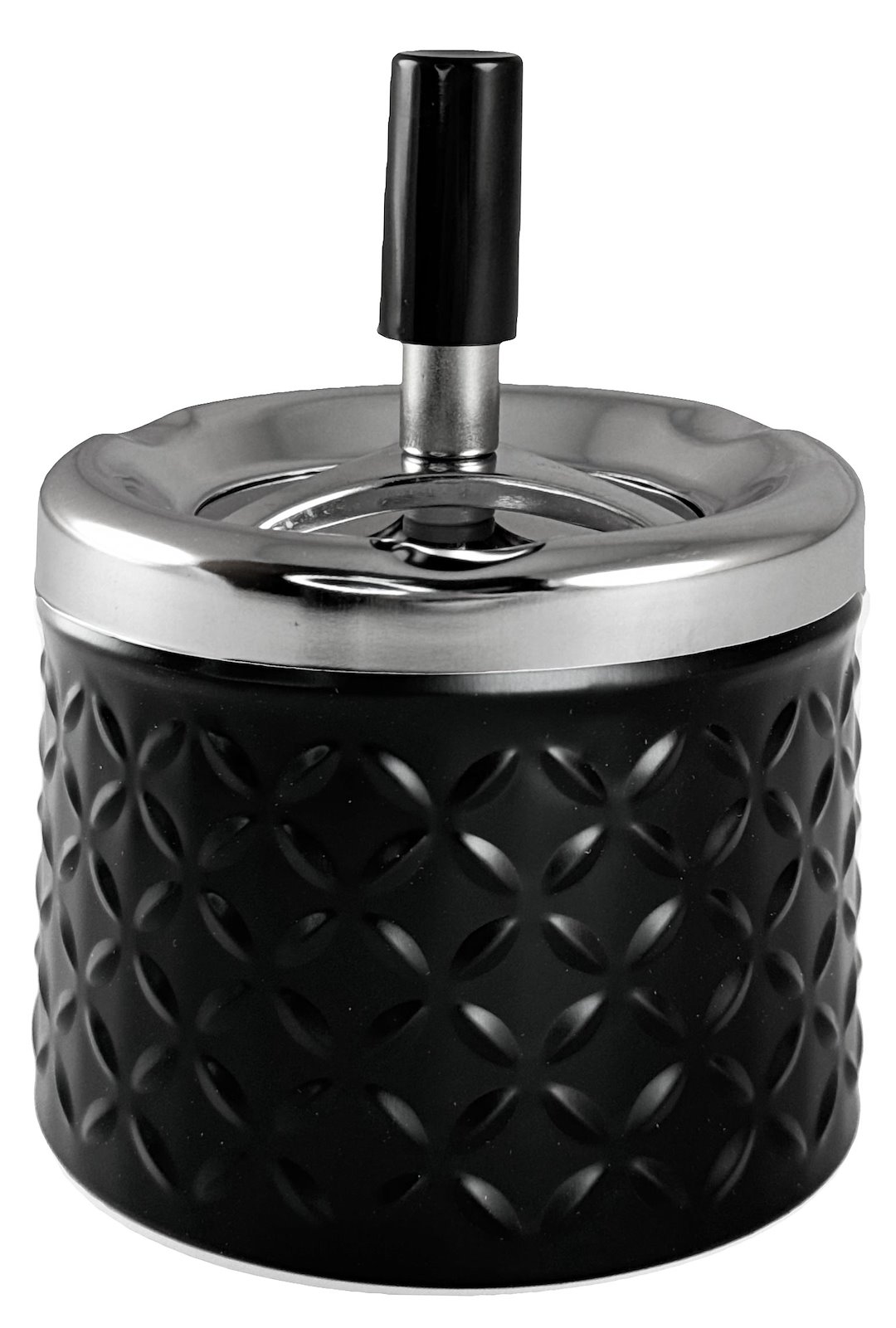 POPIELNICZKA OBROTOWA METALOWA CZARNA JJ-28833