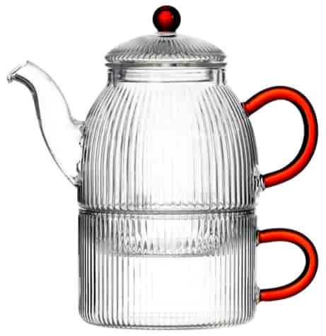 JUSTINE AMBER DZBANEK Z FILIŻANKĄ 4EL 0,5L