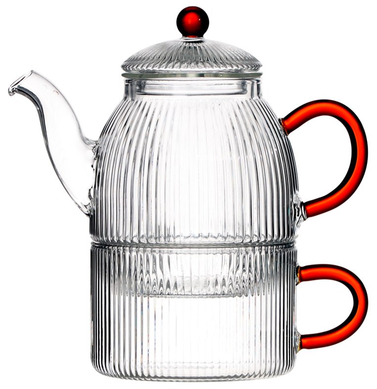 JUSTINE AMBER DZBANEK Z FILIŻANKĄ 4EL 0,5L