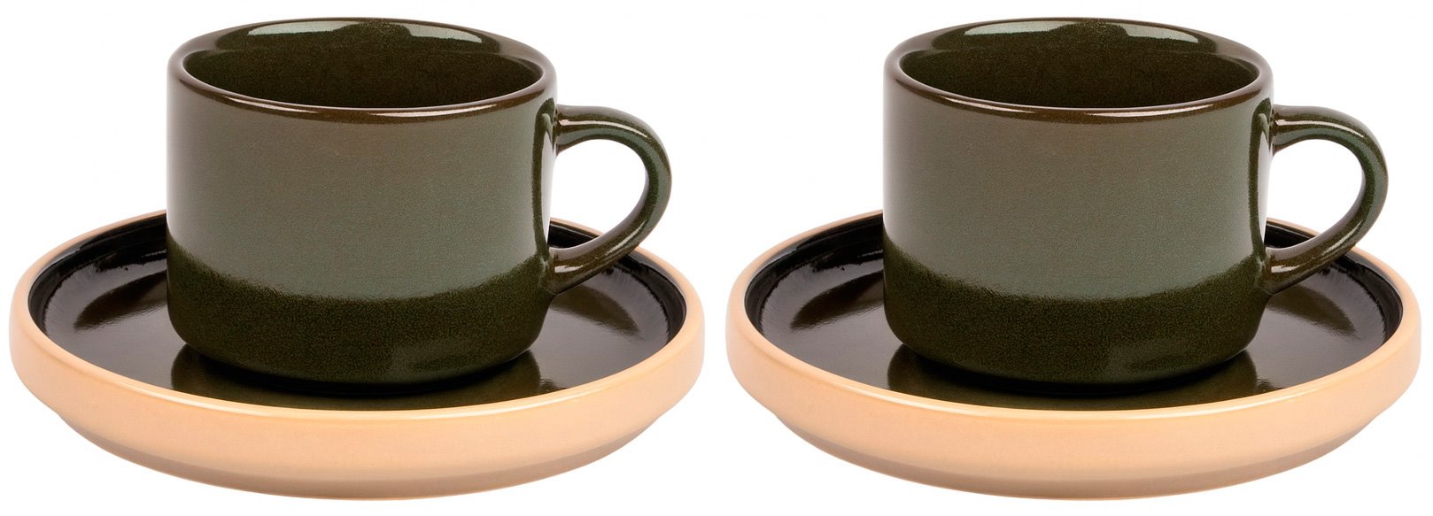 STACK GREEN KOMPLET FILIŻANEK 2+2 250ml