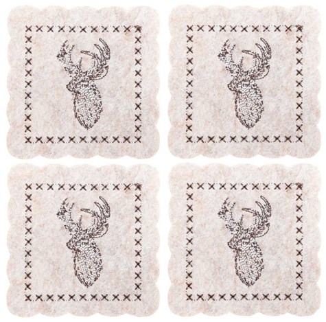 DEER BEIGE PODKŁADKA FILCOWA 4szt 10cm 23099391