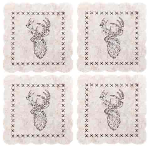 DEER BEIGE PODKŁADKA FILCOWA 4szt 10cm 23099391