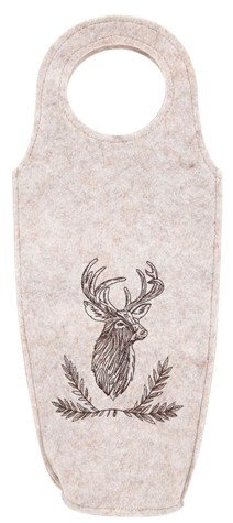 DEER BEIGE TOREBKA FILCOWA WINO 39cm 23099394