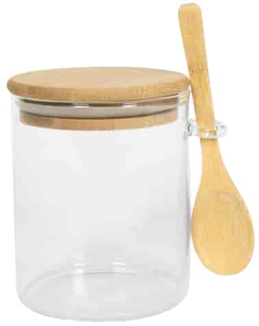 BAMBUS POJEMNIK SZKLANY + ŁYŻECZKA 400ml 23467476