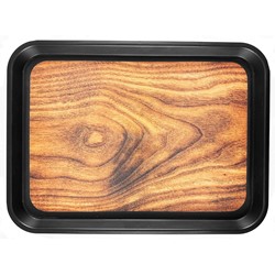 TACA WOODEN ANTYPOŚLIZGOWA PROSTOKĄTNA 41x30cm