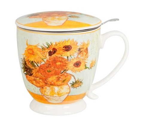 SUNFLOWERS KUBEK ZAPARZACZ NA STOPCE 510ml