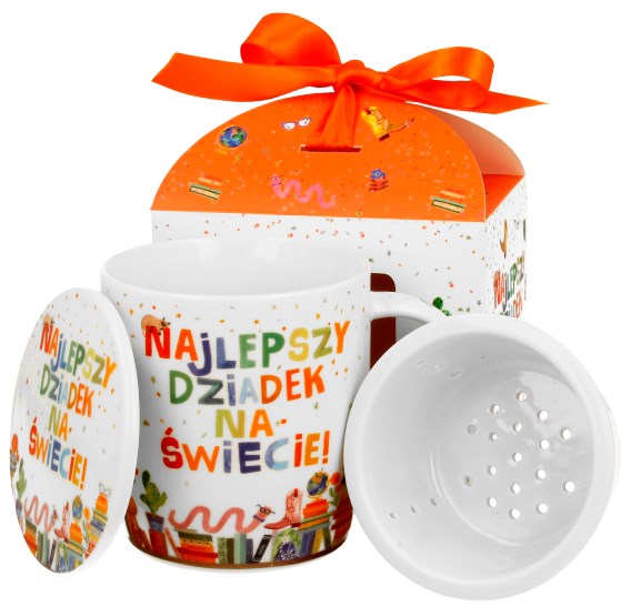 NAJLEPSZY DZIADEK KUBEK ZAPARZACZ W PUDEŁKU 400ml