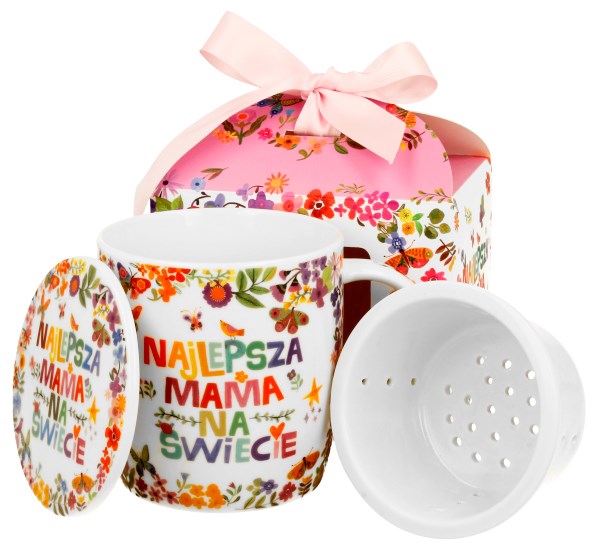 NAJLEPSZA MAMA KUBEK ZAPARZACZ W PUDEŁKU 400ml
