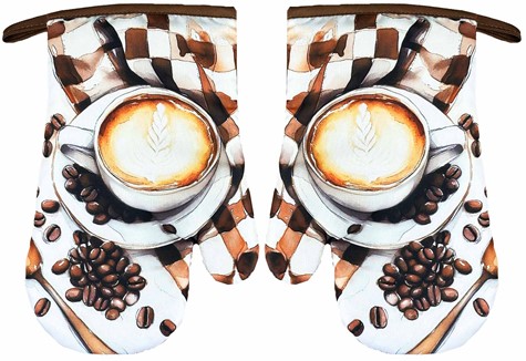 RĘKAWICE KUCHENNE MAGNES KPL 2szt COFFEE F25S257