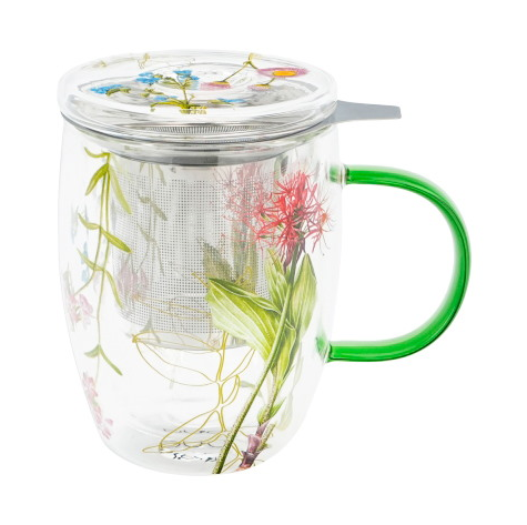 BARWY NATURY KUBEK SZKLANY ZAPARZACZ 350ml