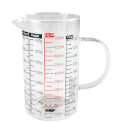 POJEMNIK SZKLANY Z MIARKĄ   500ml