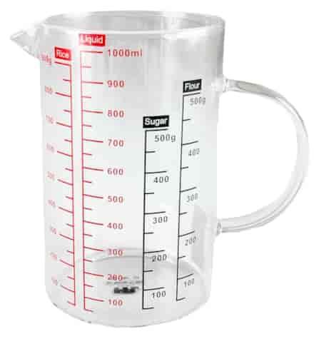 POJEMNIK SZKLANY Z MIARKĄ  1000ml