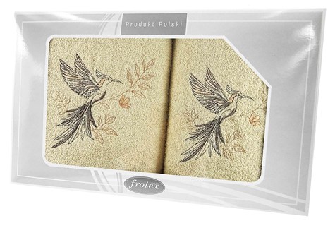 GIFT FROTEX II KPL RĘCZNIKÓW GRENO 2EL KREMOWY 5K