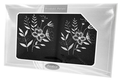 GIFT FROTEX II KPL RĘCZNIKÓW GRENO 2EL CZARNY 6K