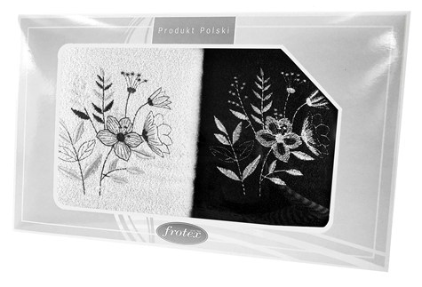 GIFT FROTEX II KPL RĘCZNIKÓW 2EL 70,70 BIAŁ/CZ 6K