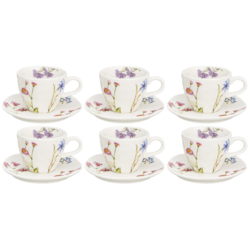 BARWY NATURY KOMPLET FILIŻANEK 6+6 200ml