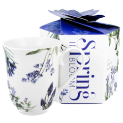 KWIATY NIEBIESKIE KUBEK VINTAGE W PUDEŁKU 460ml