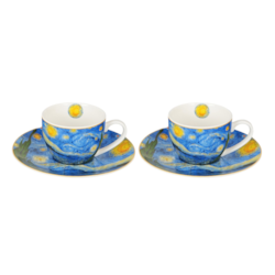 STARRY NIGHT ESPRESSO KOMPLET FILIŻANEK 2+2 110ml