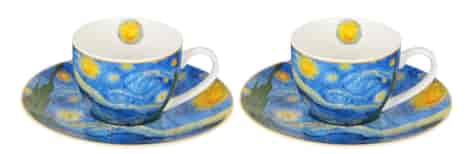 STARRY NIGHT ESPRESSO KOMPLET FILIŻANEK 2+2 110ml
